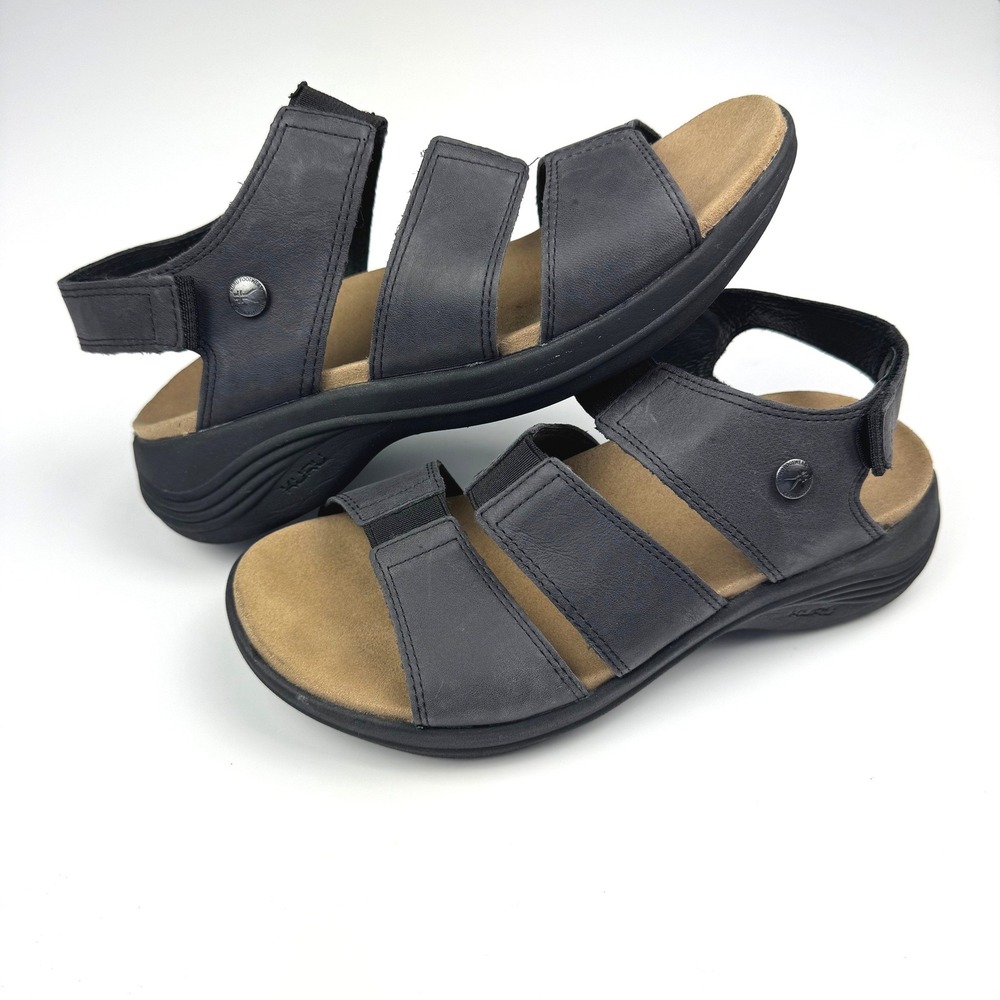 KURU TREAD Women's 6M Leather Hiking Walking Sandals KURUSOLE Gorpcore Dove Gray
